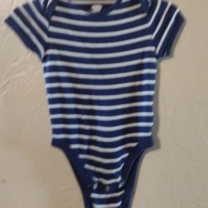 6-12 months blue striped onesie